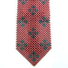 Handcrafted Diamond Pattern Pearl Tie Elegant Unique Necktie