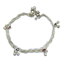 Stylish Twisted Style with Charms German Silver Anklet Pair Jewelry