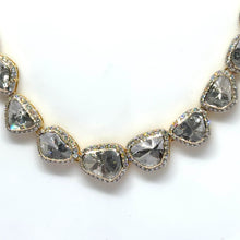 14K Yellow Gold Natural Diamond Polki Necklace in Classic Layout – Delicate Chain and Traditional Jewelry - JEWELNJOY