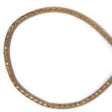 Yellow-Tone Shiny Snake Scale Linked Tube Necklace – Bold Modern Choker-Style Fashion Jewelry