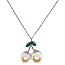 Yellow Gold Plated Leaves Twin Simulated Pearl & Green Created Stones Pendant Necklace – Nature-Inspired Ethnic Jewelry