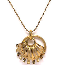 Yellow Plated Boho Style Sun Pendant Stainless Steel Necklace – Festive Inspired Bohemian Statement Piece