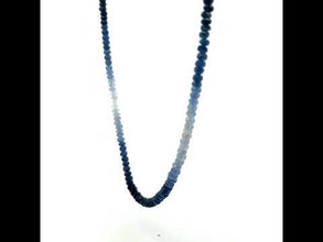Natural Blue Sapphire Rondelle Facet Cut Beads Precious Necklace