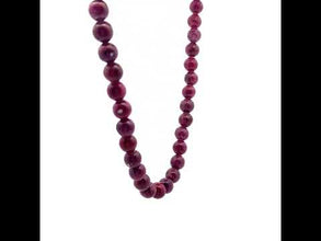 Natural Ruby Plain Ball Gemstone Precious Gemstone Necklace