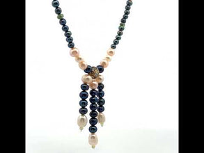 Natural Multi Tourmaline Pearl Peridot Beads Handcrafted Beaded Necklace
