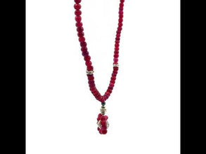 Natural Ruby Rondelle Facet 4.5mm Beads Gemstone Necklace