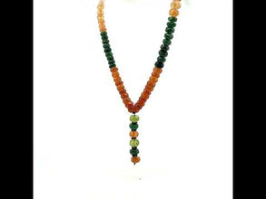 Citrine Natural, Peridot, Tsavorite, and Spessartite Garnet Necklace