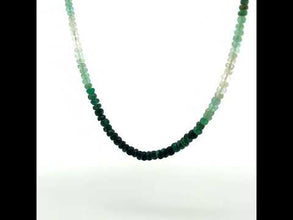 Natural Emerald Rondelle Facet Cut Beads Precious Necklace
