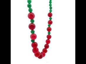 Natural Jade 6-10mm Plain Ball Gemstone Necklace