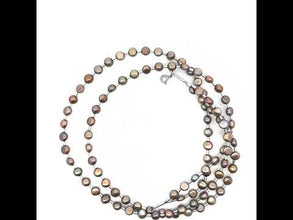 Fresh Water Pearl Plain 6mm Round Semiprecious Necklace