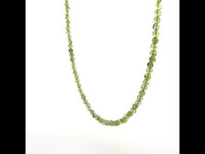 Natural Peridot 4mm Plain Ball Gemstone Necklace Jewelry