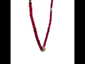 Natural Ruby Rondelle 4mm Facet Cut Bead Gemstone Necklace