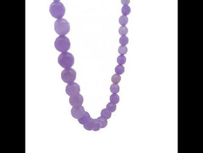 Natural Purple Jade Facet 8mm Ball Semiprecious Necklace