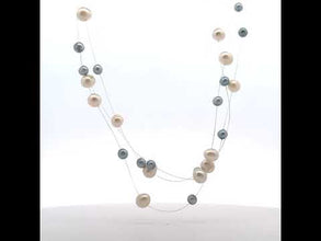 Pearl Classic Two-Tone Station Style Necklace