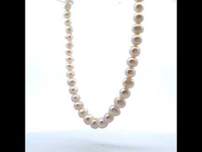 Pearl Chic White Plain Ringed Birthstone Necklace
