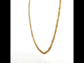 Natural Citrine Rondelle Facet Bead Gemstone Necklace Jewelry