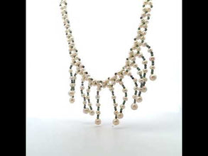 Pearl White Bib Style Round Plain Necklace