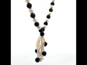 Natural Tourmaline & Pearl Gemstone Handmade Necklace Jewelry