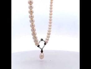 Elegant June Birthstone White Plain Pearl Necklace