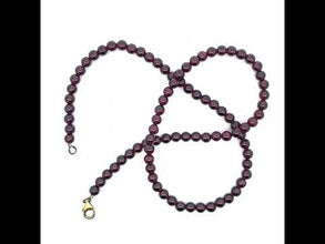 Natural Garnet Plain Ball 5mm Gemstone Necklace Jewelry