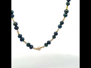 Multi Color Pearl Round 6mm Smooth Handmade Birthstone Necklace