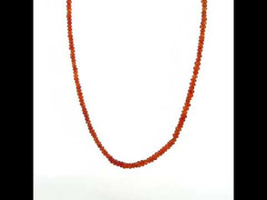 Natural Carnelian Rondelle Facet Bead Gemstone Necklace Jewelry