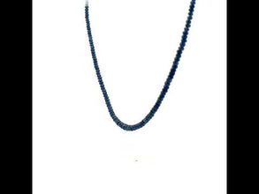 Natural Blue Sapphire Rondelle Facet Cut Beads Precious Necklace