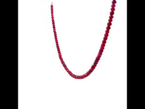 Natural Ruby Rondelle Facet Cut Beads Precious Handmade Necklace