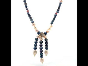 Natural Multi Tourmaline Pearl Peridot Plain Ball Handmade Necklace Jewelry