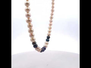 Pearl Classic Dark Grey White Color June Birthstone Necklace