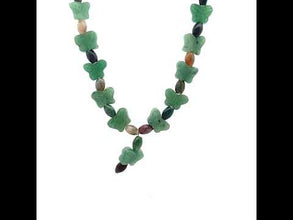 Natural Jasper Balloon & Jade Butterfly Fancy Handmade Necklace