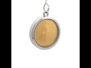 Tri-Dhatu Mother Blessed Cameo Pendant – Handcrafted Catholic Talisman in Gold, Silver & Copper for Peace, Grace & Divine Protection Gift