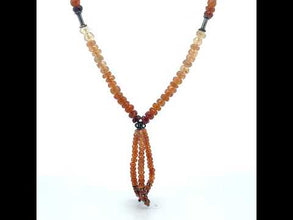 Citrine Natural, and Spessartite Garnet Gemstone Necklace