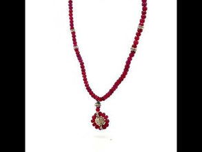 Handmade Natural Ruby Rondelle Facet Cut Beads Precious Necklace