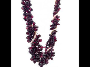 Natural Garnet Drop with Pearl Twisted June Gemstone Necklace