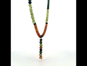 Tsavorite Natural, Spessartite Garnet, Black Tourmaline, and Peridot Necklace