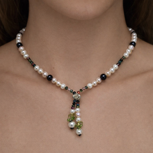 Natural Multi Tourmaline Pearl Peridot Citrine Unique Necklace Jewelry
