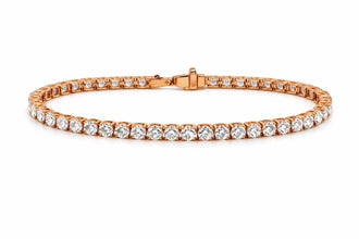 925 Sterling Silver 3.75 mm Tennis Bracelet Premium White Cubic Zirconia 7 Inch Classic Luxury Bracelet