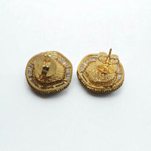 14K Yellow Gold Diamond Polki Earrings – Subtle Elegance Reflecting Mughal Craft Influence - JEWELNJOY