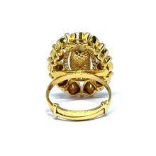 14K Yellow Gold Diamond Polki Ring – Classic Kundan Style Inspired by Traditional Indian Jewelry - JEWELNJOY
