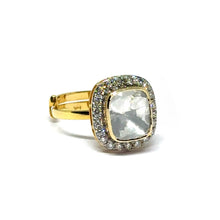 14K Yellow Gold Diamond Polki Ring – Refined Occasion Wear with Regal Indian Detailing - JEWELNJOY