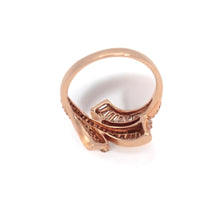 18K Rose Gold Natural Diamond Ribbon Ring | Channel-Set Baguette & Pavé Diamond Design - Ring