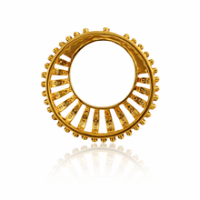 18K Two-Tone Gold | Natural Diamond & Amethyst Sunburst Pendant & Earrings Set | Statement Fine Jewelry - Pendant
