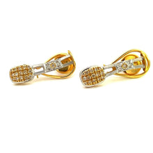 18K Two Tone Gold Pendant Earring Set With Natural Diamond April Birthstone Jewelry Set
