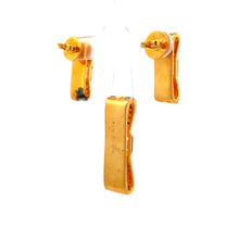 18K Two Tone Gold Pendant Earring Set with Natural Diamond & Tourmaline Jewellery