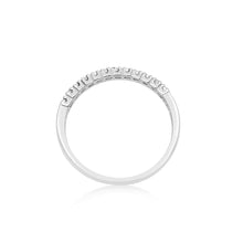 18K White Gold Diamond Half Eternity Ring | Prong-Set Wedding Band | Classic Timeless Design Jewelry - Ring