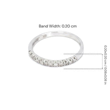 18K White Gold Diamond Half Eternity Ring | Prong-Set Wedding Band | Classic Timeless Design Jewelry - Ring