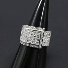 18K White Gold Men’s Band | 5.55 Carats Natural Diamond | Princess & Round Cut Statement Design - Ring