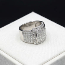 18K White Gold Men’s Band | 5.55 Carats Natural Diamond | Princess & Round Cut Statement Design