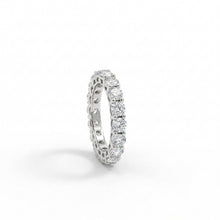 18K White Gold Natural Diamond Eternity Ring | Classic Stackable Wedding Band | Timeless Elegance - Ring